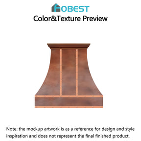 Fobest Custom Range Hood-FA2825 Copper Metal Range Hood Price Difference Custom Link for Jay