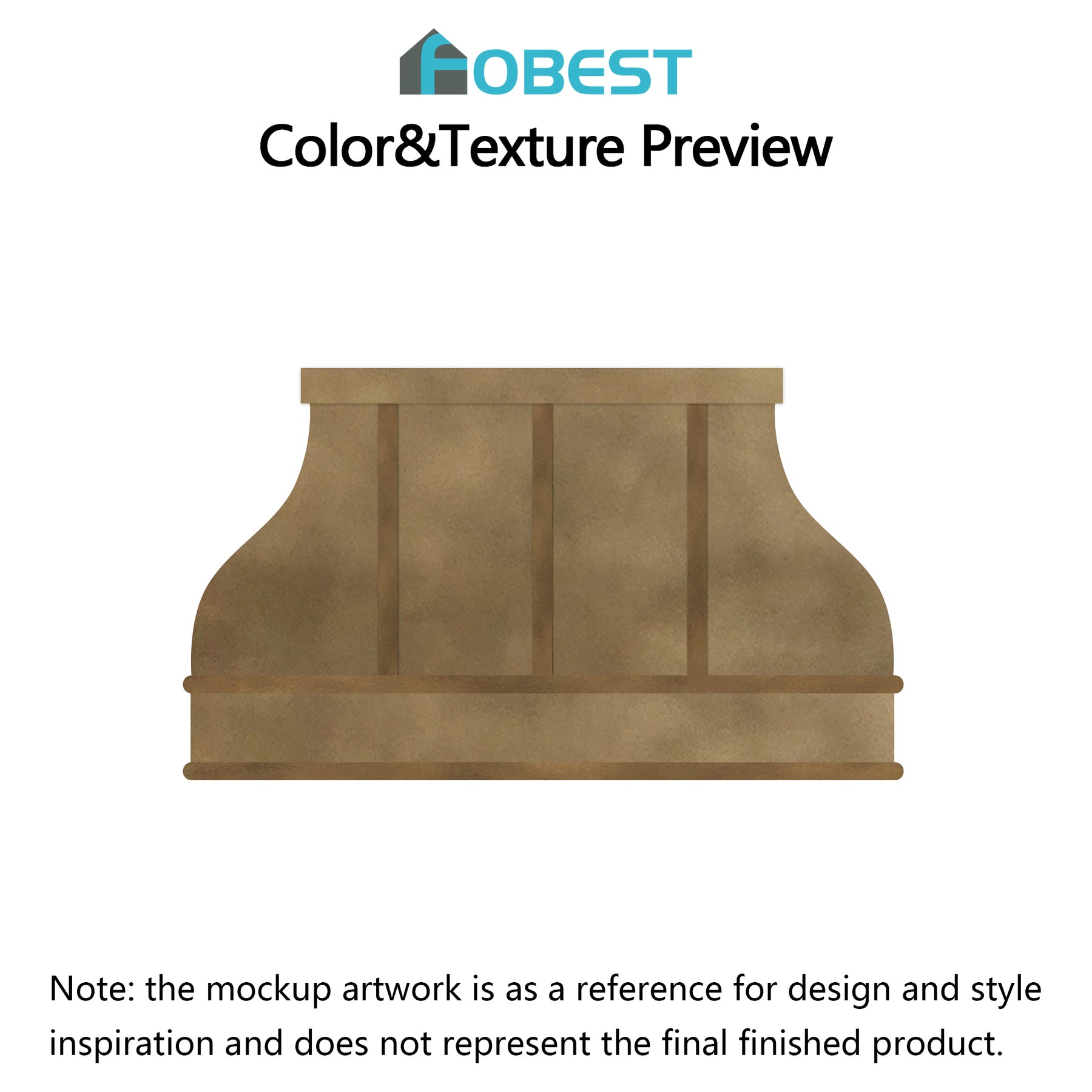 Fobest Custom Range Hood-FSS-450  Brass Metal Range Hood Custom Link for Ryan