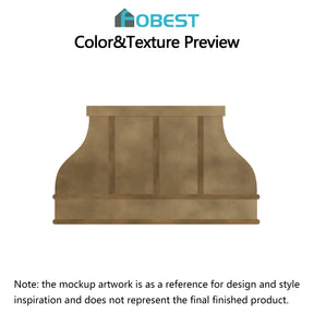Fobest Custom Range Hood-FSS-450  Brass Metal Range Hood Custom Link for Ryan