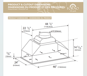 Fobest Custom Metal Range Hood FSS-154 - Custom Link for Ashley Fontenot