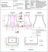 Fobest Custom Metal Range Hood FSS-40 Custom Link for Cheryl 