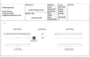 Fobest Custom Range Hood-FCP-252 Custom Link for Eva