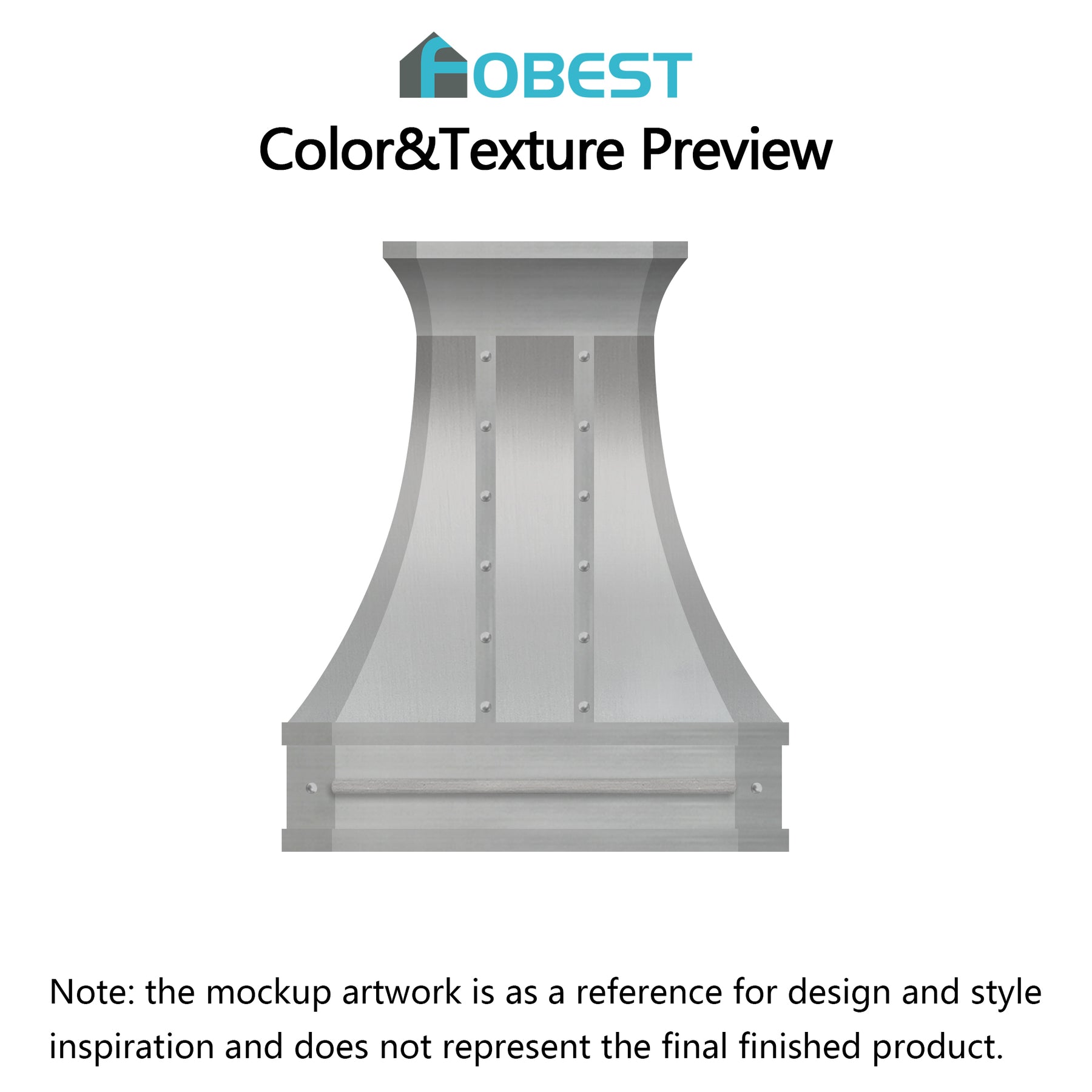 Fobest Custom Range Hood-FSS-8 Stainless Steel Range Hood  Metal Range Hood 50% Deposit Custom Link