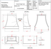 FOBEST Custom Range Hood FCP-205 Custom Link for Kathe Deitzler