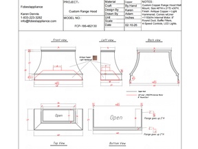 Fobest Custom Range Hood-FCP-186 Copper Metal Range Hood Custom Link for Marisol