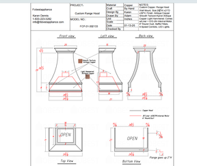 FOBEST Custom Range Hood FCP-31 Custom Link for Carl