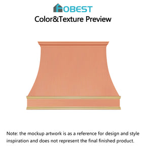 Fobest Custom Range Hood-FCP-364 Copper Metal Range Hood Custom Link for Anna