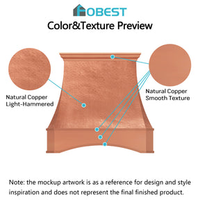 Fobest Custom Range Hood-FCP-43 Copper Metal Range Hood Custom Link for Ryan