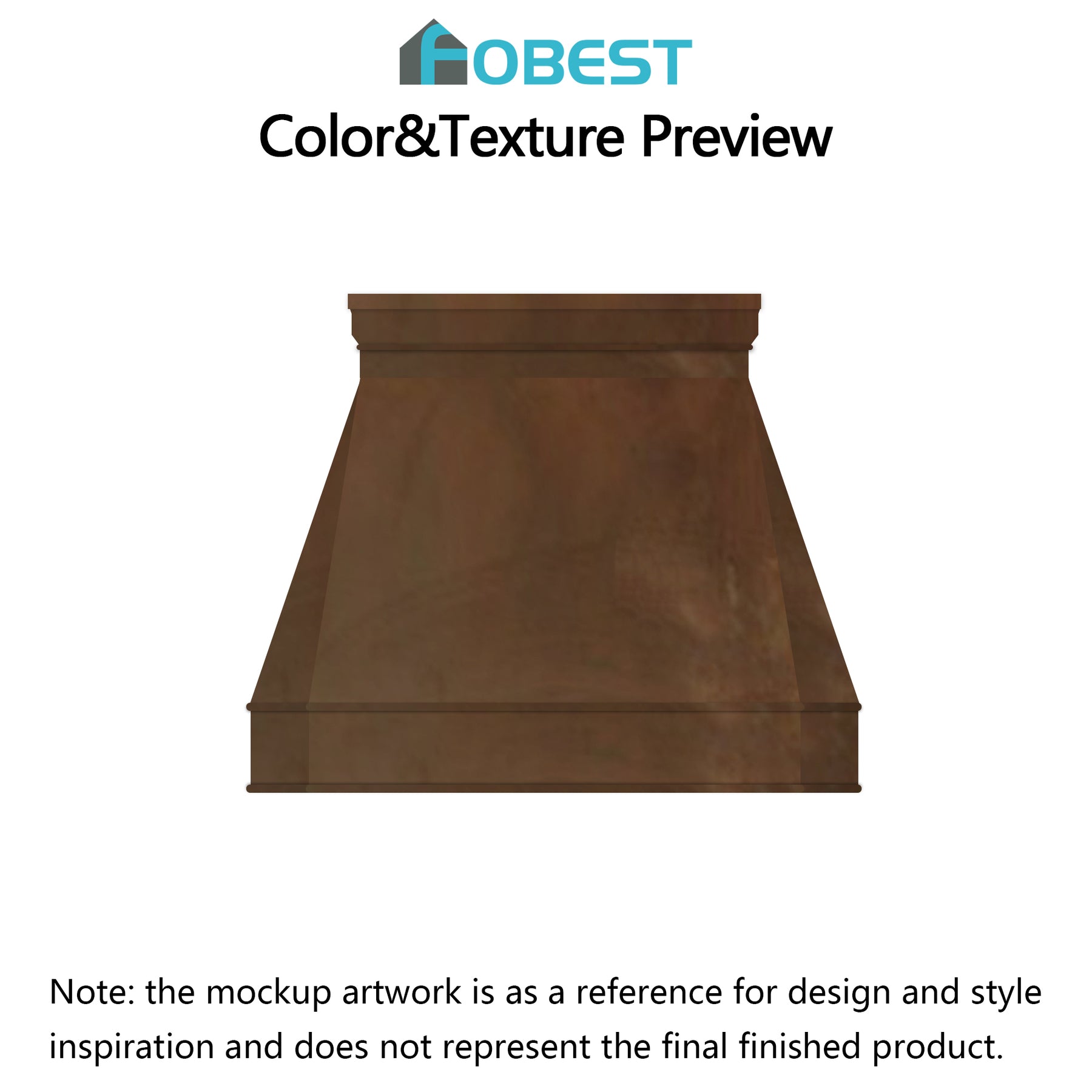 Fobest Custom Range Hood-FCP-619  Copper Metal Range Hood Custom Link for Julie