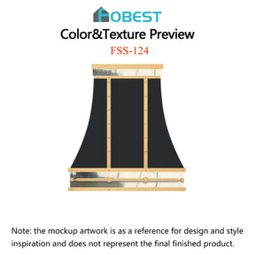 Fobest Custom Range Hood-FSS-124 Stainless Steel Metal Range Hood Custom Link for Elaine