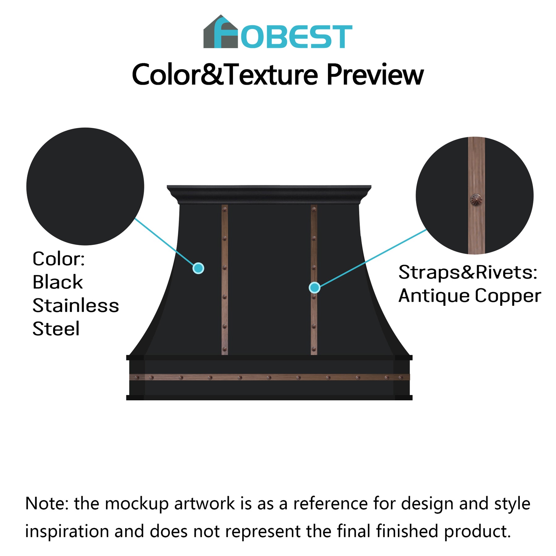 Fobest Custom Range Hood-FCP-69 Stainless Steel Range Hood  Metal Range Hood Custom Link