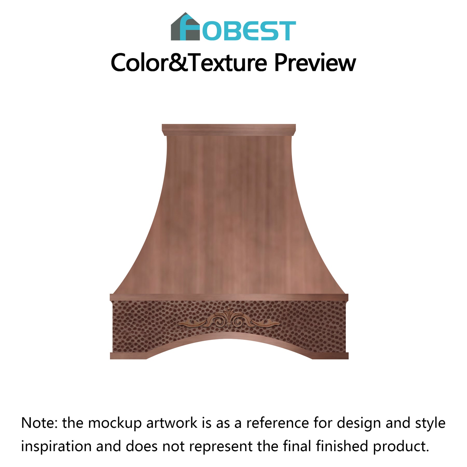 Fobest Custom Range Hood-FCP-146 Copper Range Hood  Metal Range Hood Custom Link for Steve