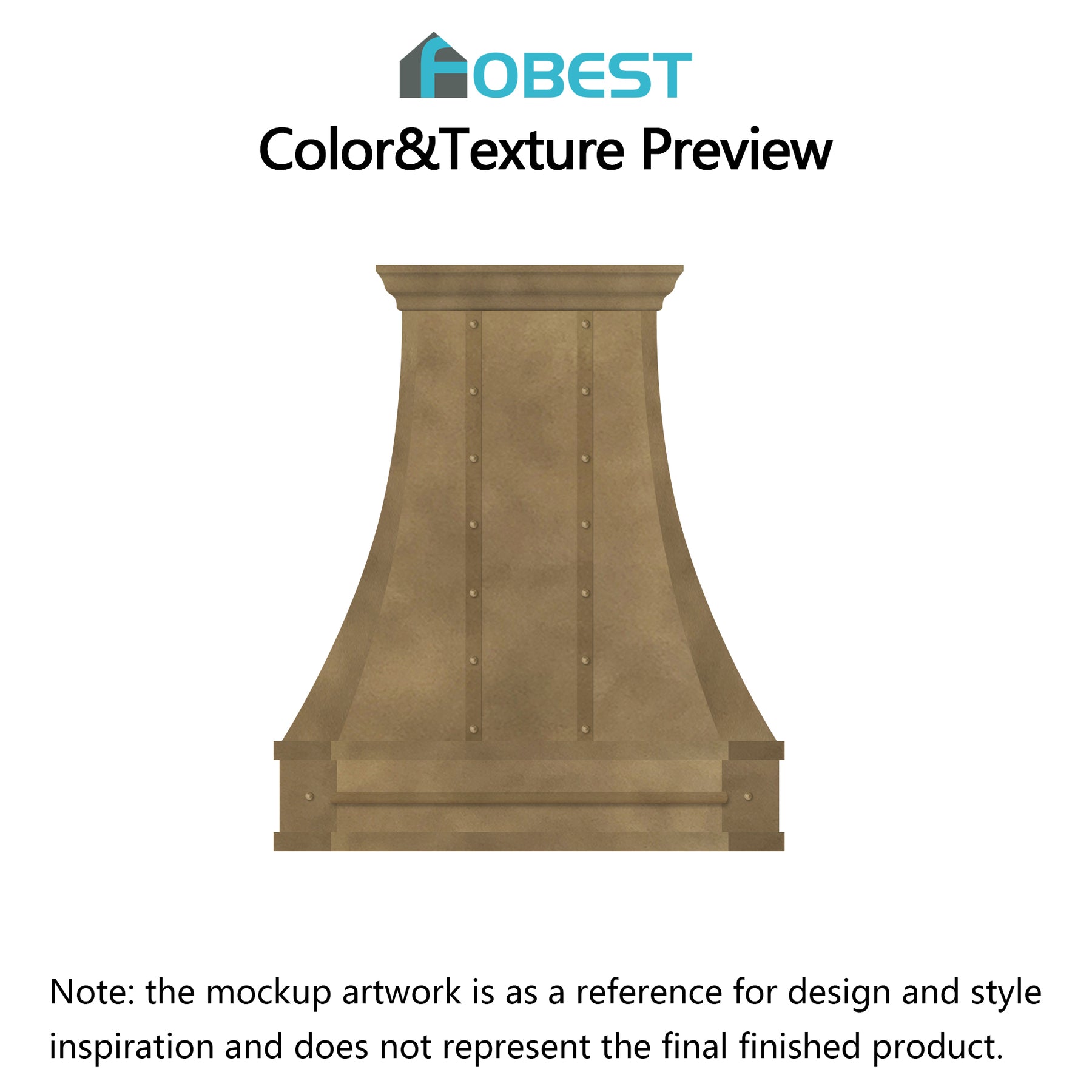Fobest Custom Range Hood-FSS-496 Brass Metal Range Hood Custom Link for Keith