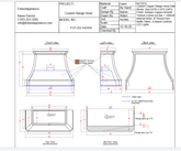 Fobest Custom Range Hood- Hood Model FCP-252 Custom Link for Oliver Tobias