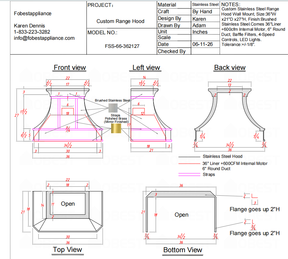 Fobest Custom Range Hood-Custom Link for Zachary