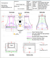 Fobest Custom Range Hood-FSS-124 Stainless Steel Metal Range Hood Custom Link for Elaine