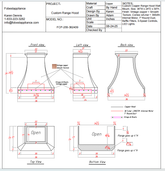 Fobest Custom Metal Range Hood - Custom Link for MIKE MURPHY