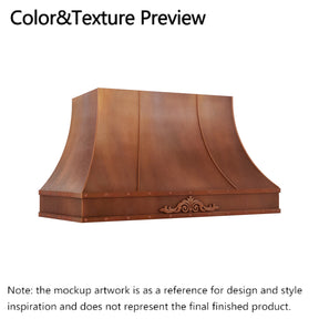Fobest Custom Range Hood-FCP-131 Copper Metal Range Hood Custom Link for Loralee