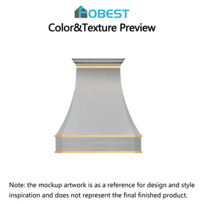 Fobest Custom Range Hood-50% Deposit FSS-44 Stainless Steel Range Hood  Metal Range Hood Custom Link for Dennis