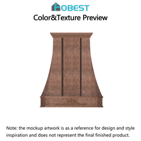 Fobest Custom Range Hood-FCP-34 Copper Metal Range Hood Custom Link for Mark
