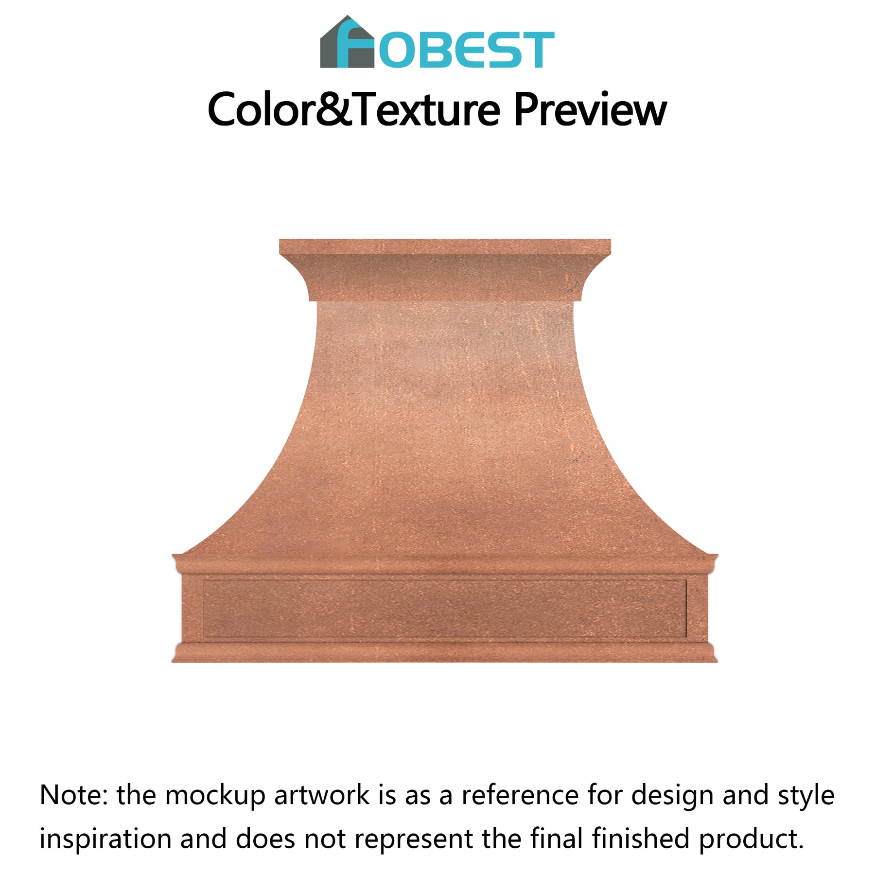 Fobest Custom Range Hood-FCP-35 Copper Metal Range Hood Custom Link for Joshua