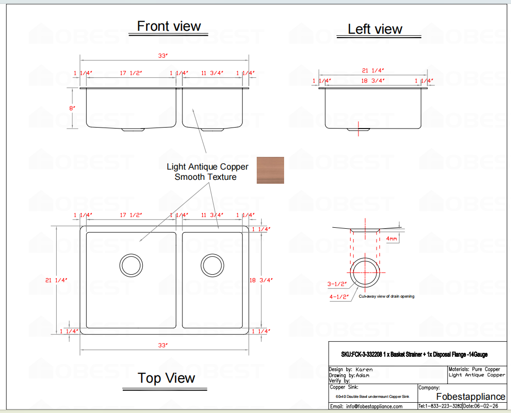 Fobest Custom Range Hood-Custom Link for Sabrina