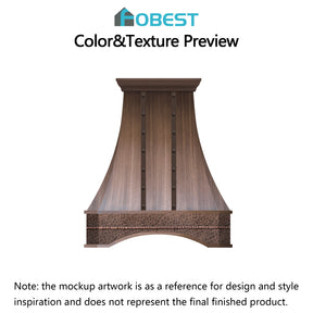 Fobest Custom Range Hood-FCP-211 Copper Metal Range Hood Custom Link for Deanna