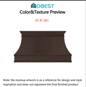 Fobest Custom Range Hood-FCP-381 Copper Metal Range Hood Custom Link for J.R