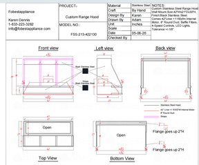 Subject: Fobest Custom Metal Range Hood FSS-213 – 50% Deposit Custom Order Link for Taylor