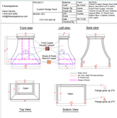 Fobest Custom Range Hood-FA2825 Copper Metal Range Hood Price Difference Custom Link for Jay