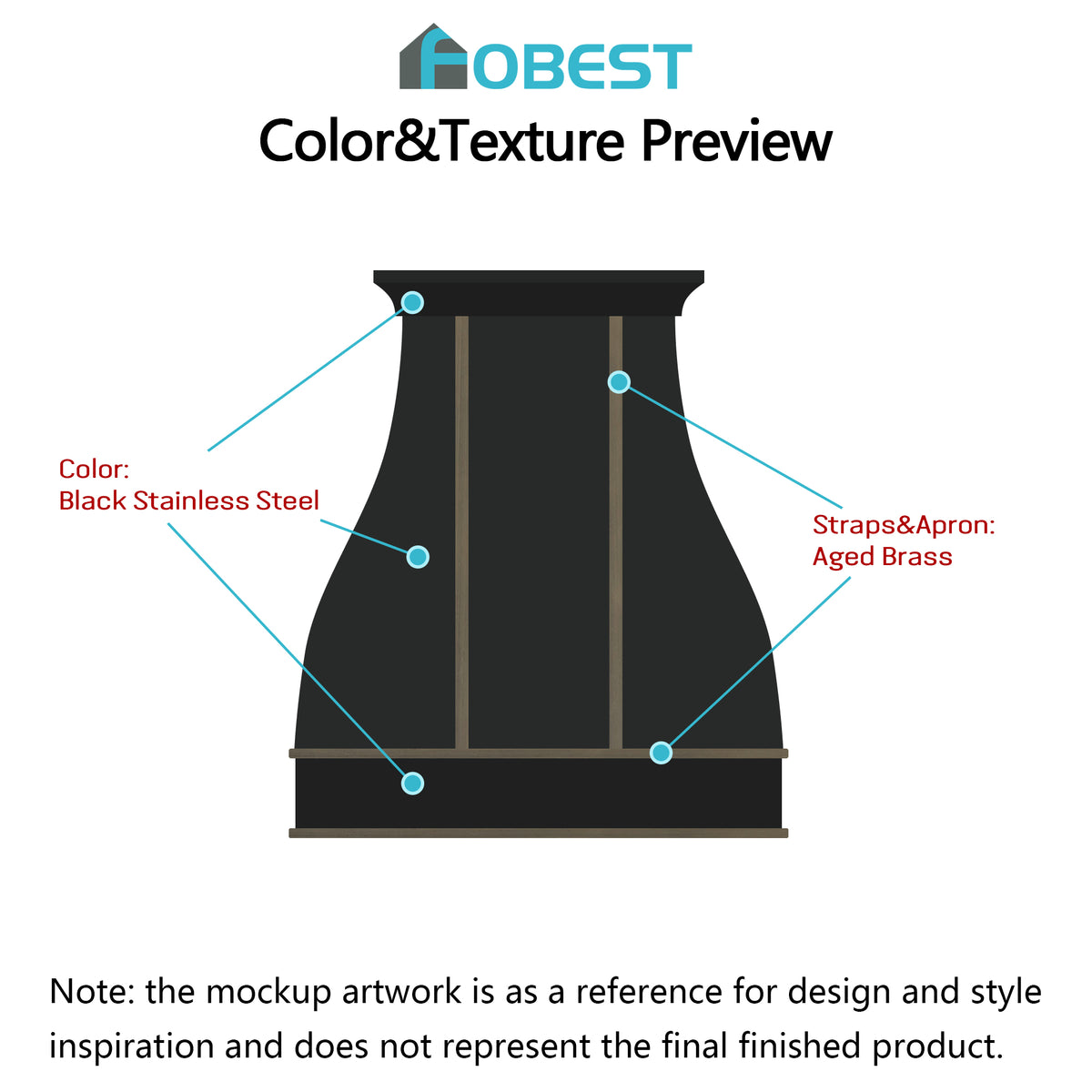 Fobest Custom Range Hood FSS-348 Custom Link for Theresa
