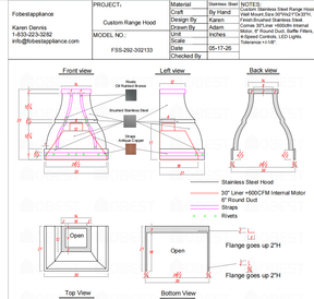 Fobest Custom Range Hood-Custom Link for Burt