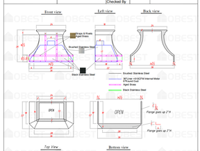 Fobest Custom Metal Range Hood Model FSS-455 | 50% Deposit Custom Link for Carolyn