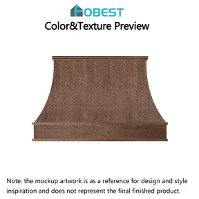 Fobest Custom Range Hood-FCP-186 Copper Metal Range Hood Custom Link for Marisol
