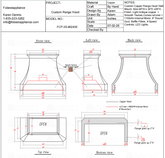 Fobest Custom Range Hood-FCP-35 Copper Metal Range Hood Custom Link for  Trevor