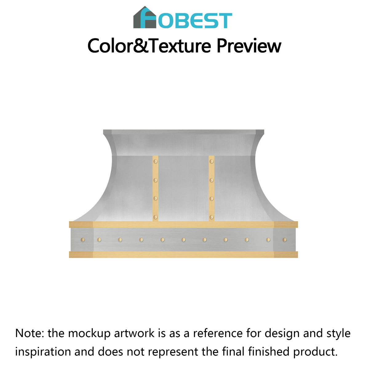 Fobest Custom Range Hood  50% Deposit FSS-8 Custom Link for Ross