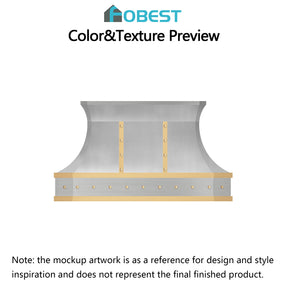 Fobest Custom Range Hood  50% Deposit FSS-8 Custom Link for Ross
