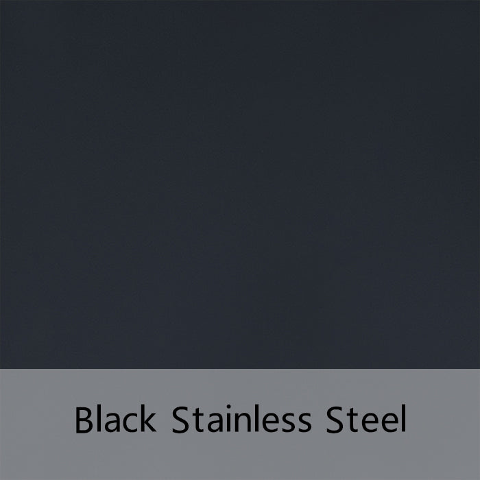 black stainless steel color