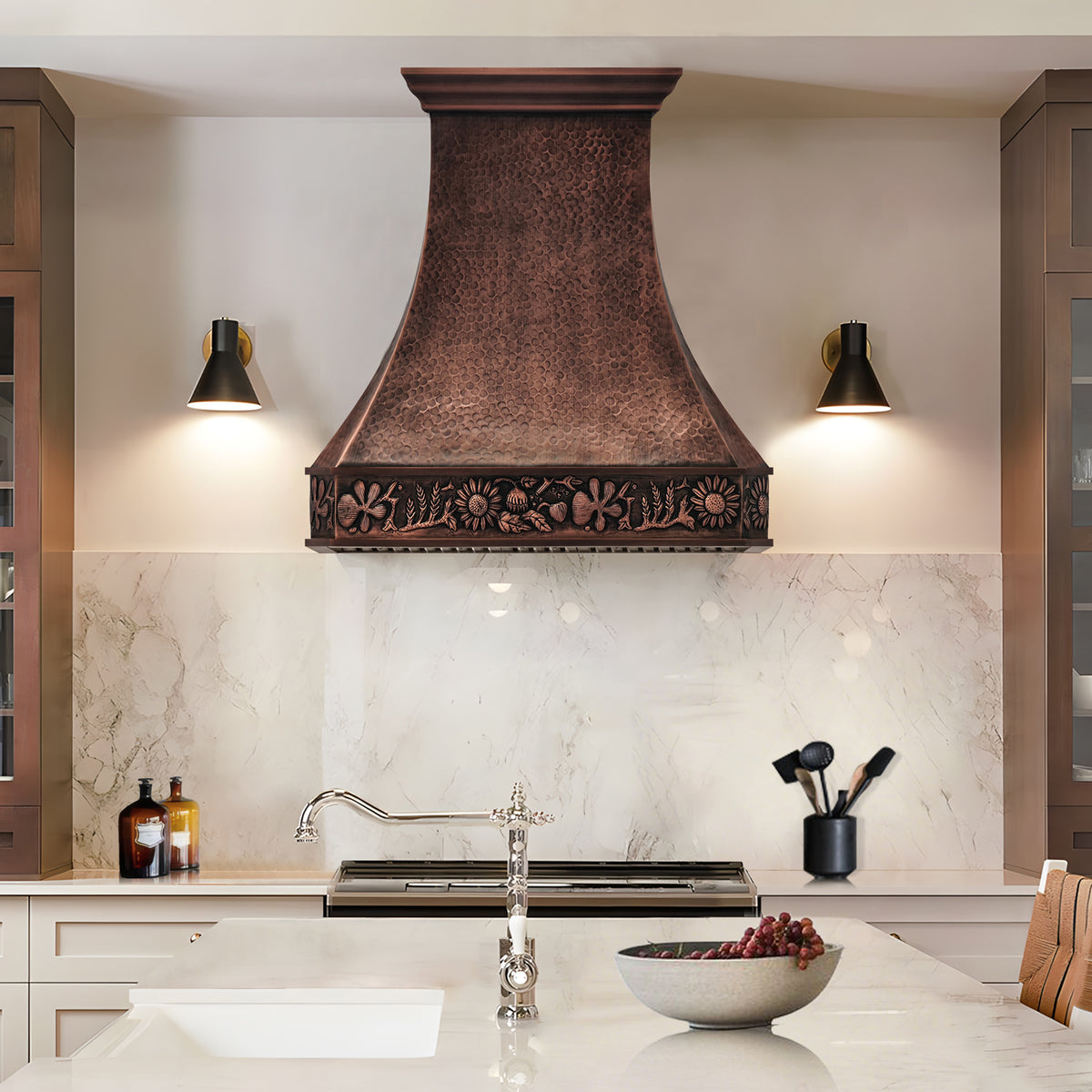 Fobest Artisan Copper Range Hood with Handmade Apron FCP-323