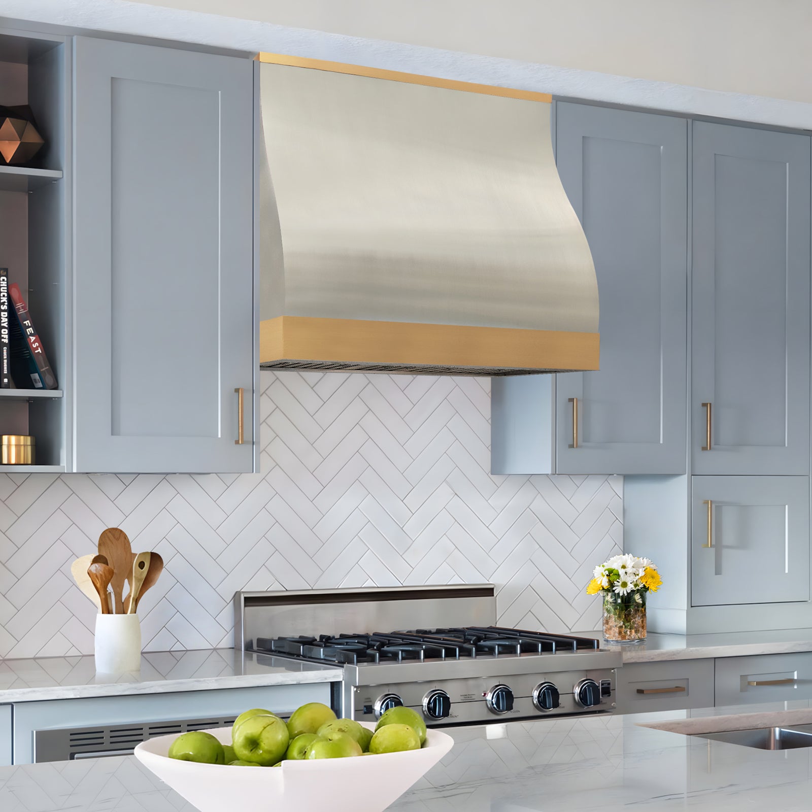 FOBEST Custom Modern Stainless Steel Range Hood with Contemporary Accent FSS-603