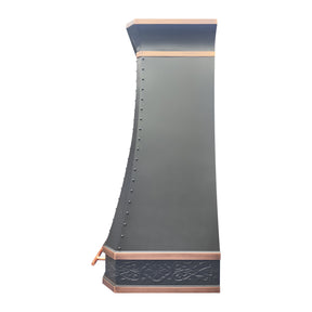 FOBEST Custom Oil Rubbed Bronze Range Hood with Antique Copper Accents FCP-351