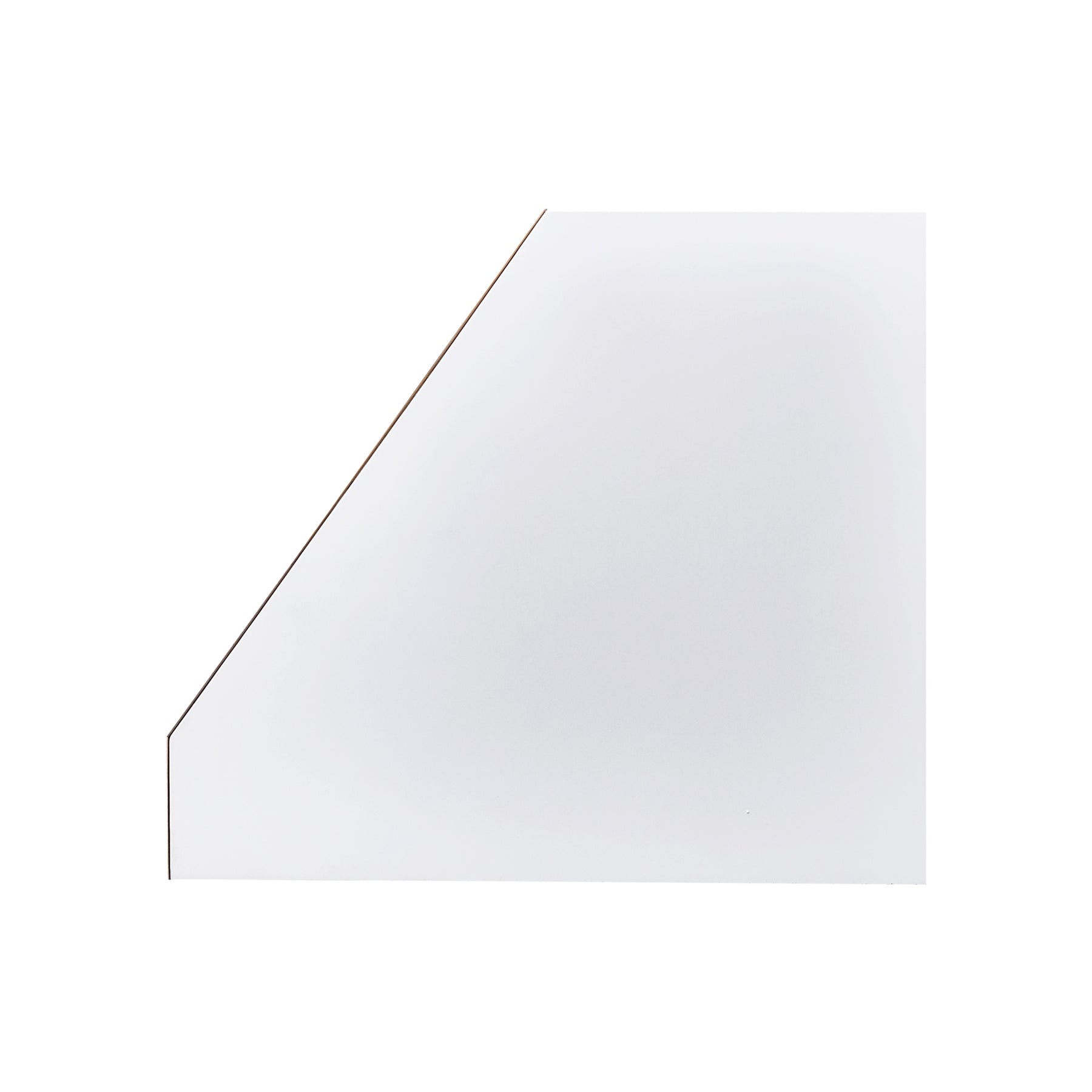FOBEST Custom Tapered White Range Hood with Brushed Brass Straps FSS-602