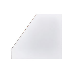 FOBEST Custom Tapered White Range Hood with Brushed Brass Straps FSS-602