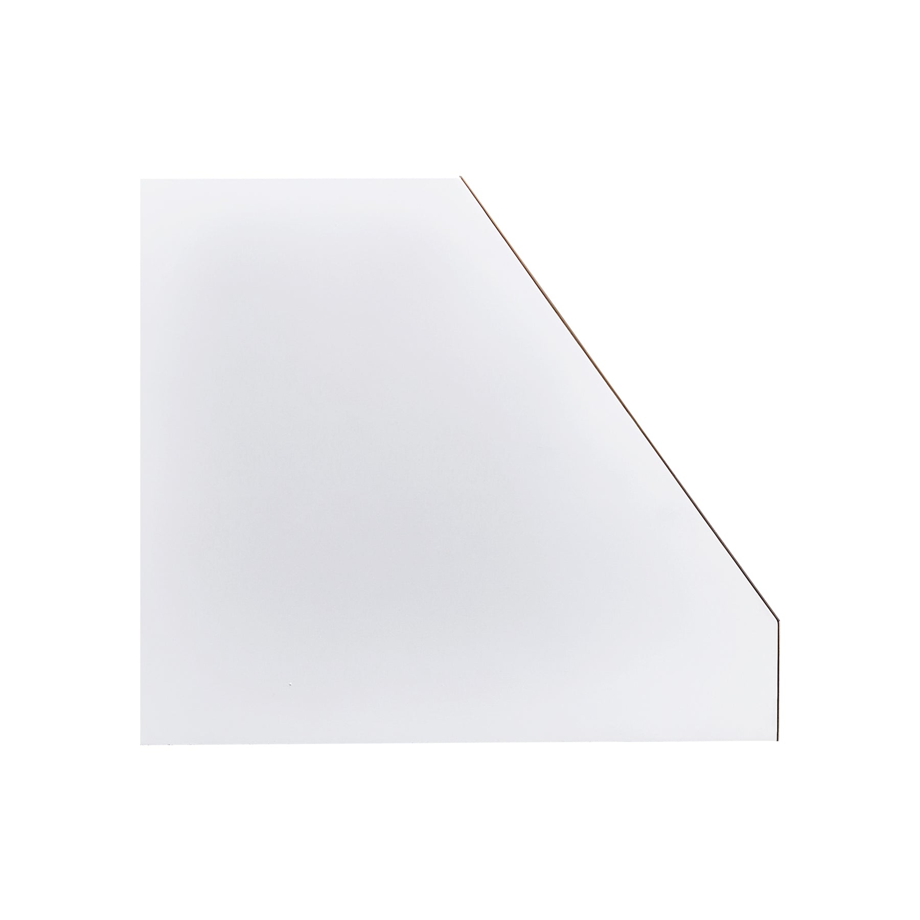 FOBEST Custom Tapered White Range Hood with Brushed Brass Straps FSS-602