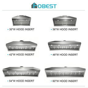 Fobest Modern Stainless Steel Range Hood with Black Accents FSS-214
