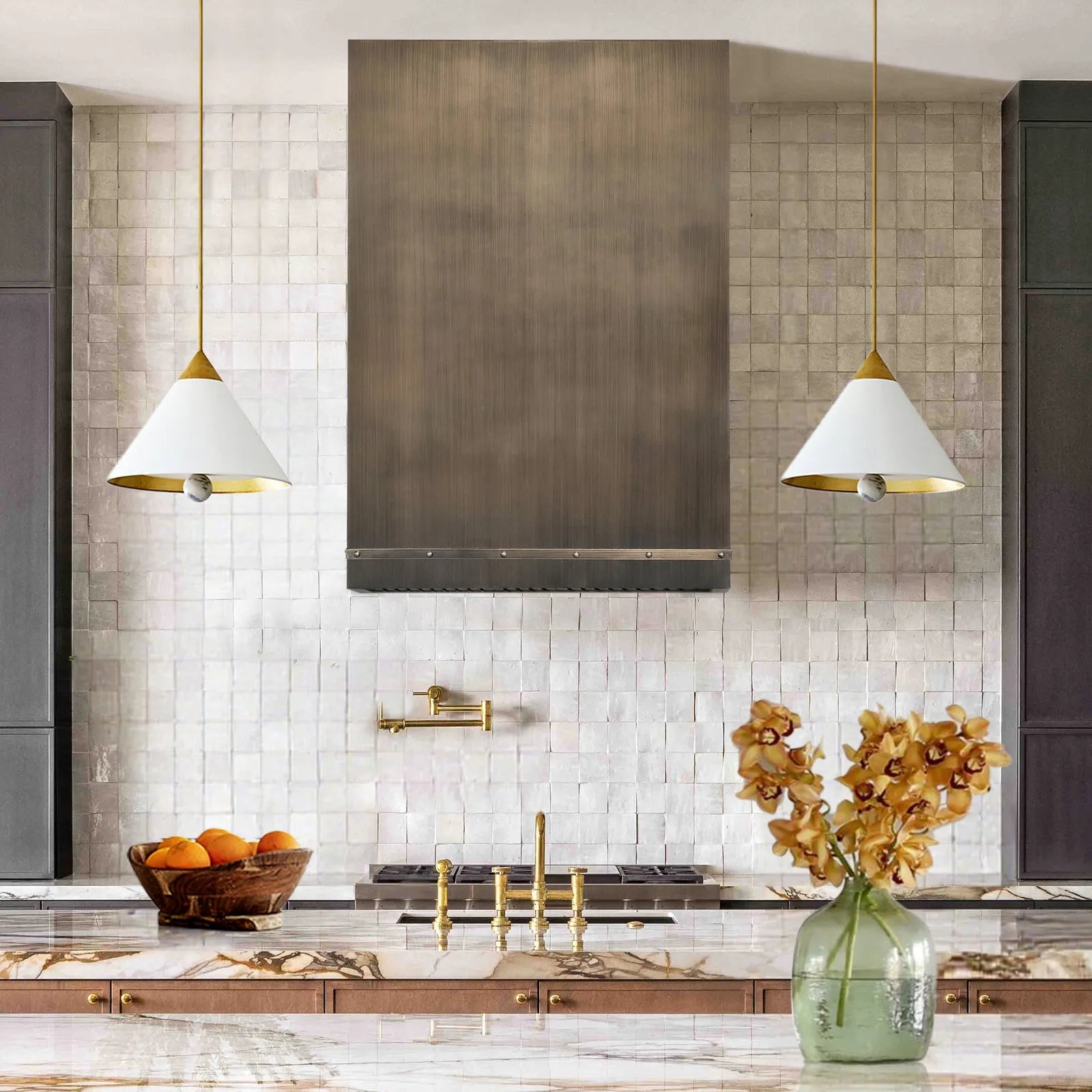 Fobest Aged Brass Box Kitchen Hood FSS-442-Stainless Steel Range Hood-Fobest