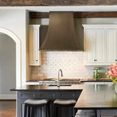 Fobest Aged Brass Range Hood with Curved Shape FSS-271-Stainless Steel Range Hood-Fobest