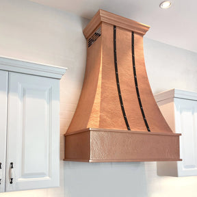 Fobest American Copper Range Hood with Two Bands FCP-16-Copper Range Hood-Fobest