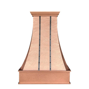 Fobest American Copper Range Hood with Two Bands FCP-16-Copper Range Hood-Fobest