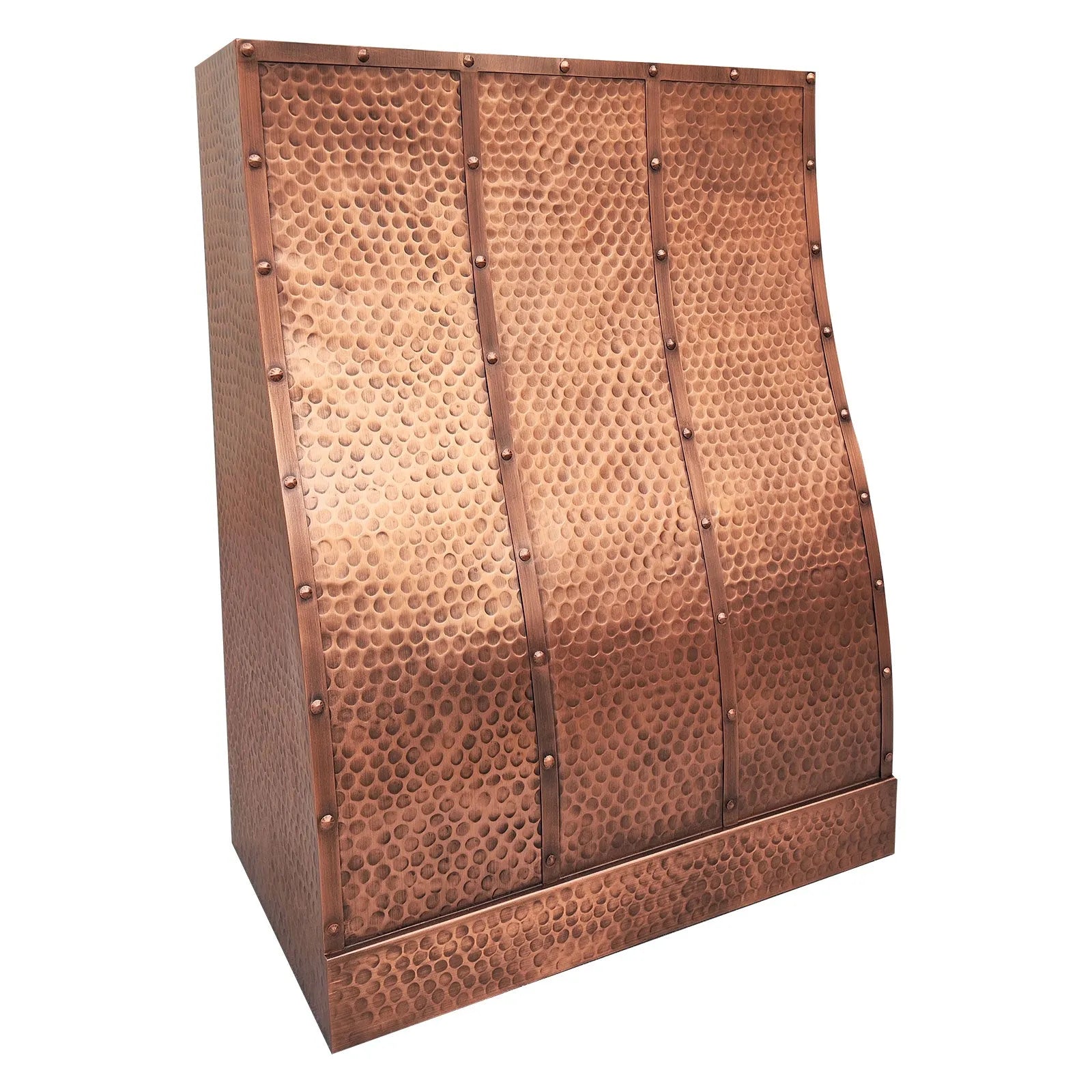 Fobest Antique Copper Range Hood with Antique Copper Straps FCP-219-Copper Range Hood-Fobest